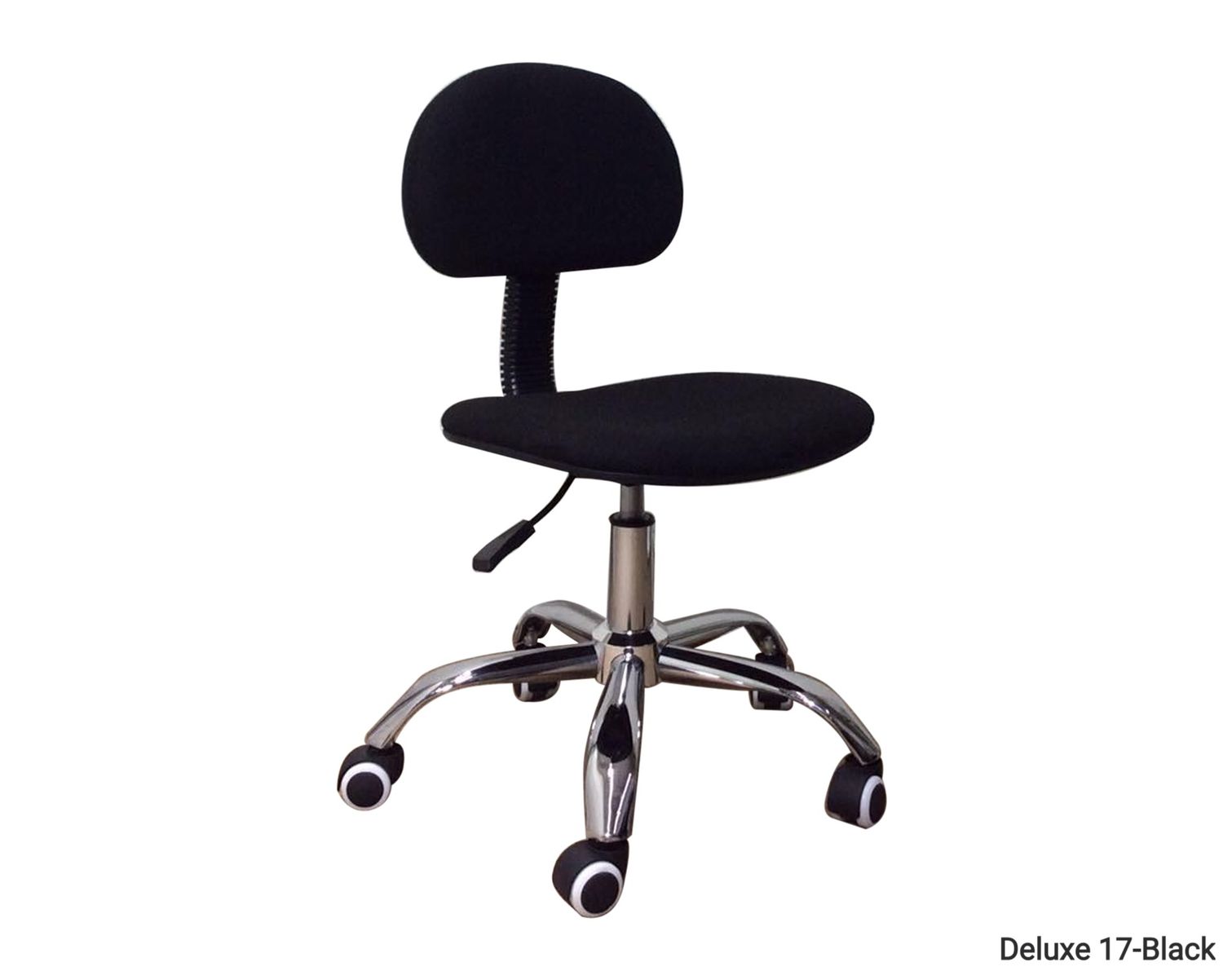 Ofix Deluxe-17 Fabric Mid Back Mesh Chair (Black, Grey), Model: Deluxe-17- Black Fabric