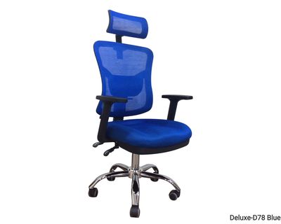 Ofix Deluxe-D78 High Back Mesh Chair (Blue), Color: Deluxe-D78 Blue