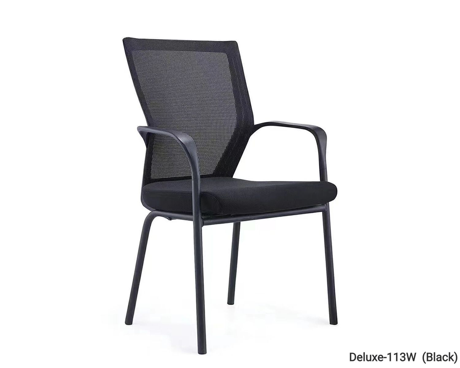 Ofix Deluxe-113W Waiting Chair  (Black), Model: Deluxe-113W  (Black)