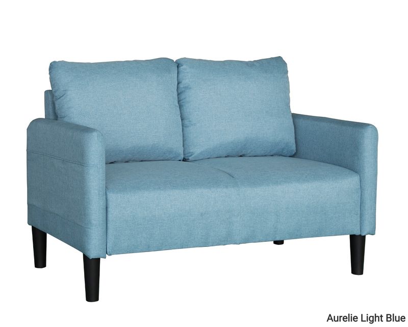 Flotti Aurelie Love Seat Sofa (Light Blue), Color:: Aurelie Light Blue