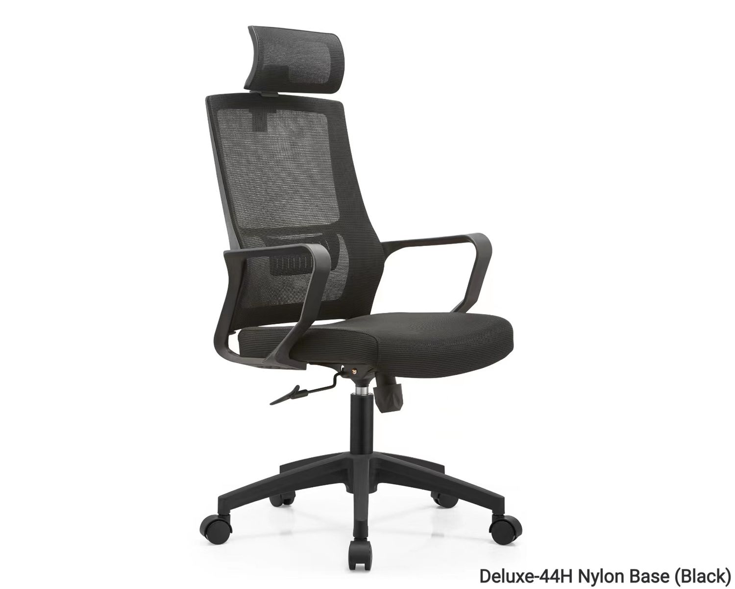 Ofix Deluxe 44H Nylon Base Mid Back Mesh Chair (Black)