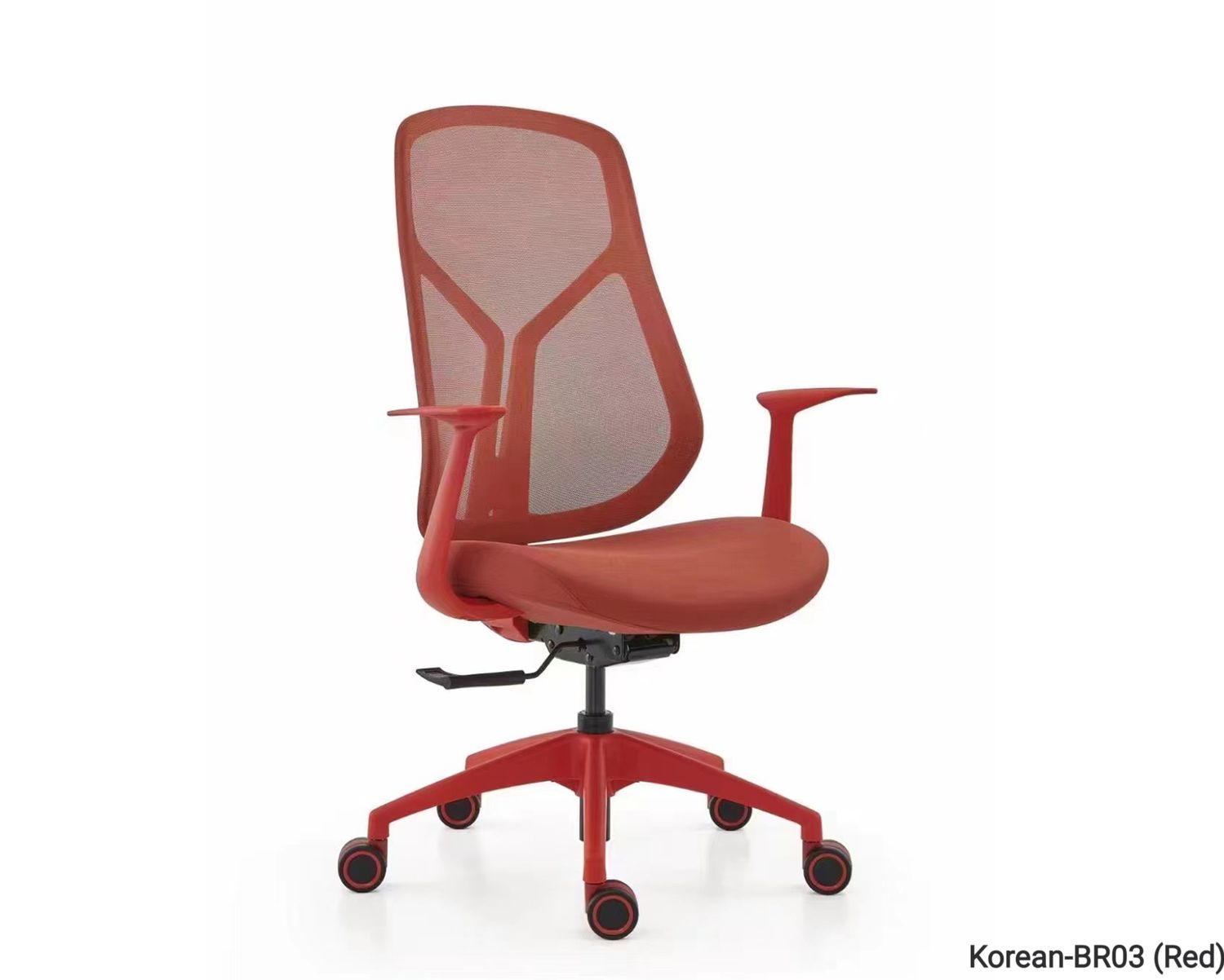 Ofix Korean-BR03 Mid Back Mesh Chair (Red), Color:: Korean-BR03 (Red)