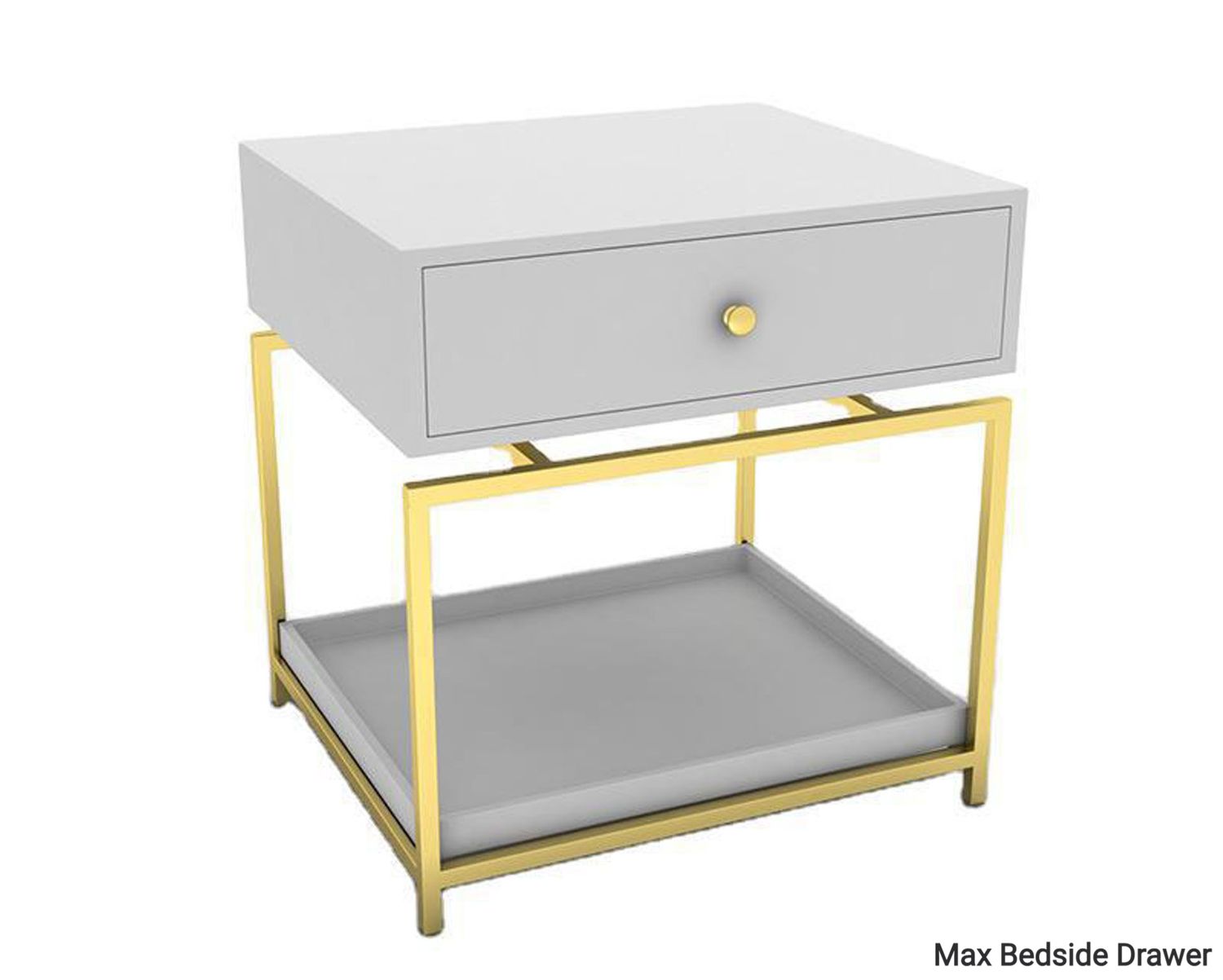 Ofix Max Dual Layer Handle Bedside Table (with Drawer), Model: Max Bedside Drawer