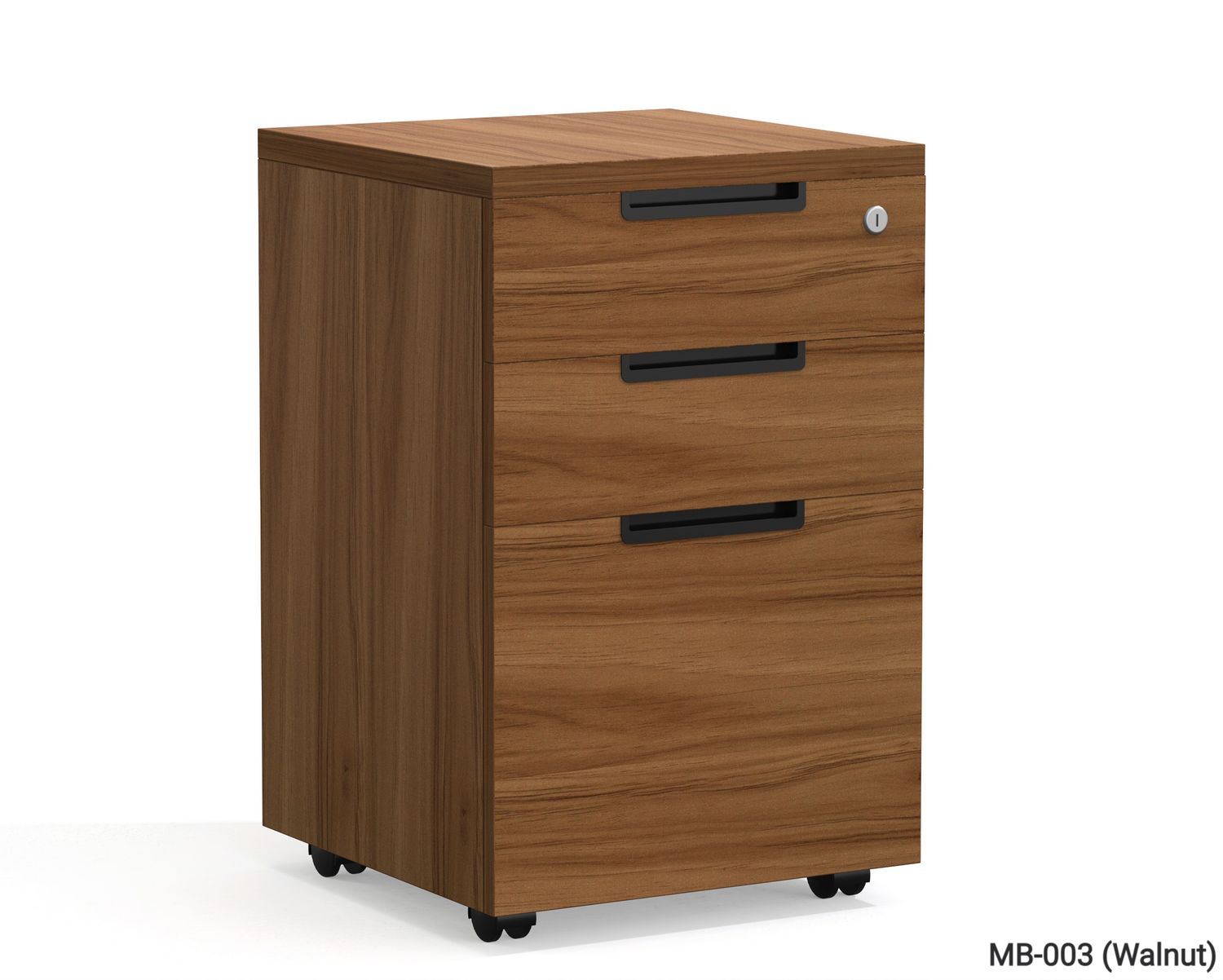 Ofix MB-003 / Mobile Pedestal 3 Drawer, Model: MB-003 (Walnut) (Best Seller-Limited Stock)