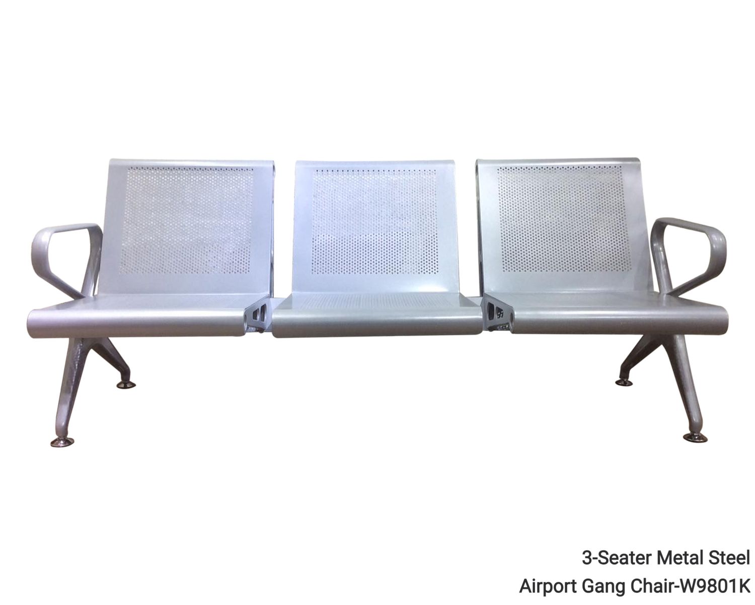 OFIX 3-Seater / 4-Seater /  5-Seater Metal Steel Airport Gang Chair, Model: 3-Seater Metal Steel Airport Gang Chair-W9801K