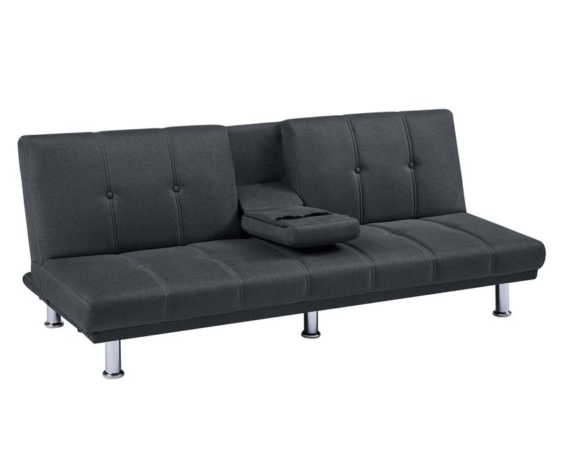 Flotti Everett V2 Sofa Bed with 2 Cup Holder (PU/ Fabric) (Grey) Flotti Everett V2 Sofa Bed with 2 Cup Holder (PU/ Fabric) (Grey)