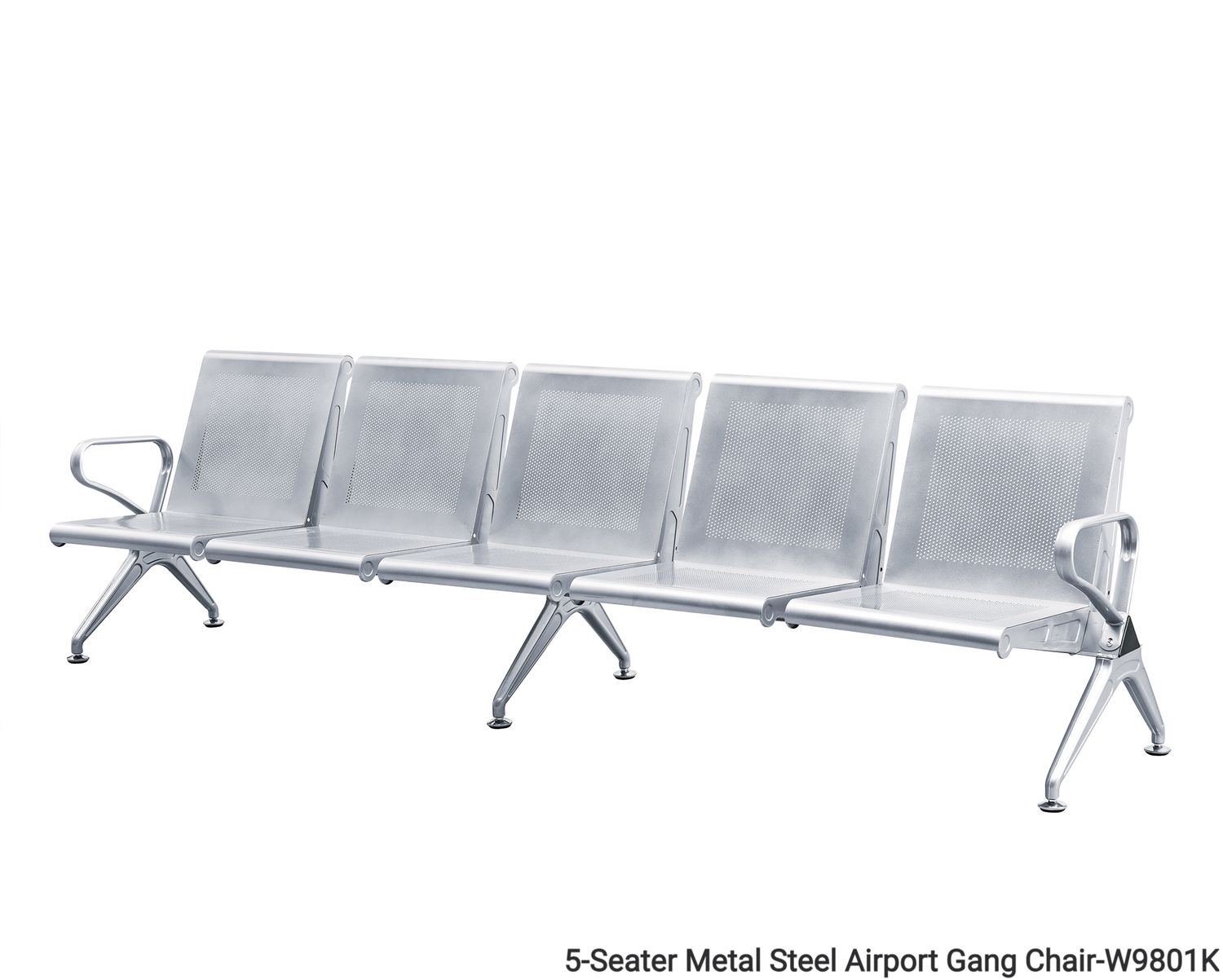 OFIX 5-Seater Metal Steel Airport Gang Chair, Model: 5-Seater Metal Steel Airport Gang Chair-W9801K