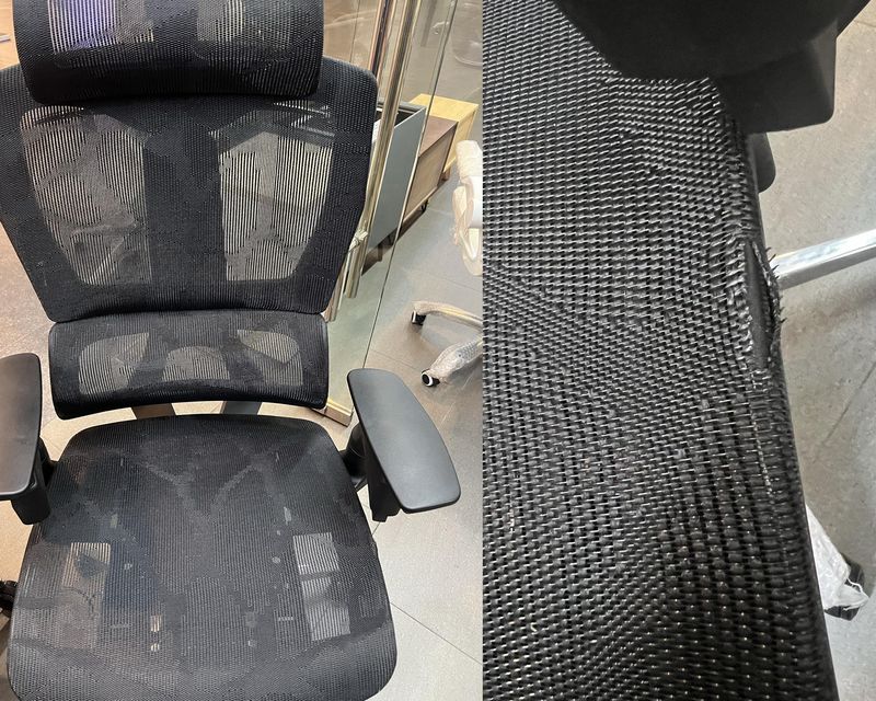 (Sale) XTM Korean-V1 XL Ergonomic Office Chair (4D Armrest) (Black) (Seat Mesh Torn)