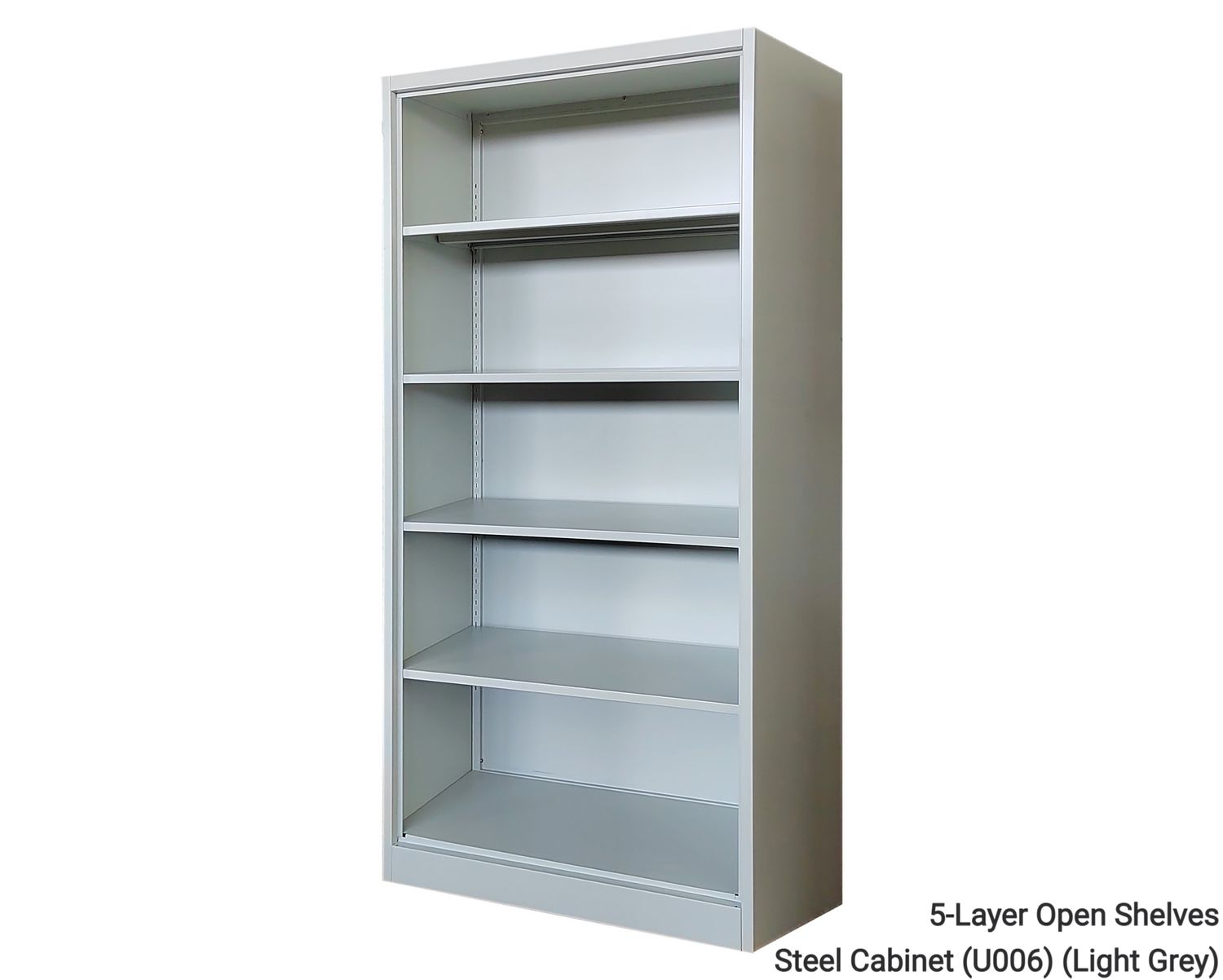 Ofix 5-Layer Open Shelves Steel Cabinet (Light Grey, White, Dark Grey), Model:: U006 5-Layer Open Shelves Steel Cabinet (0.6mm thickness) Light Grey