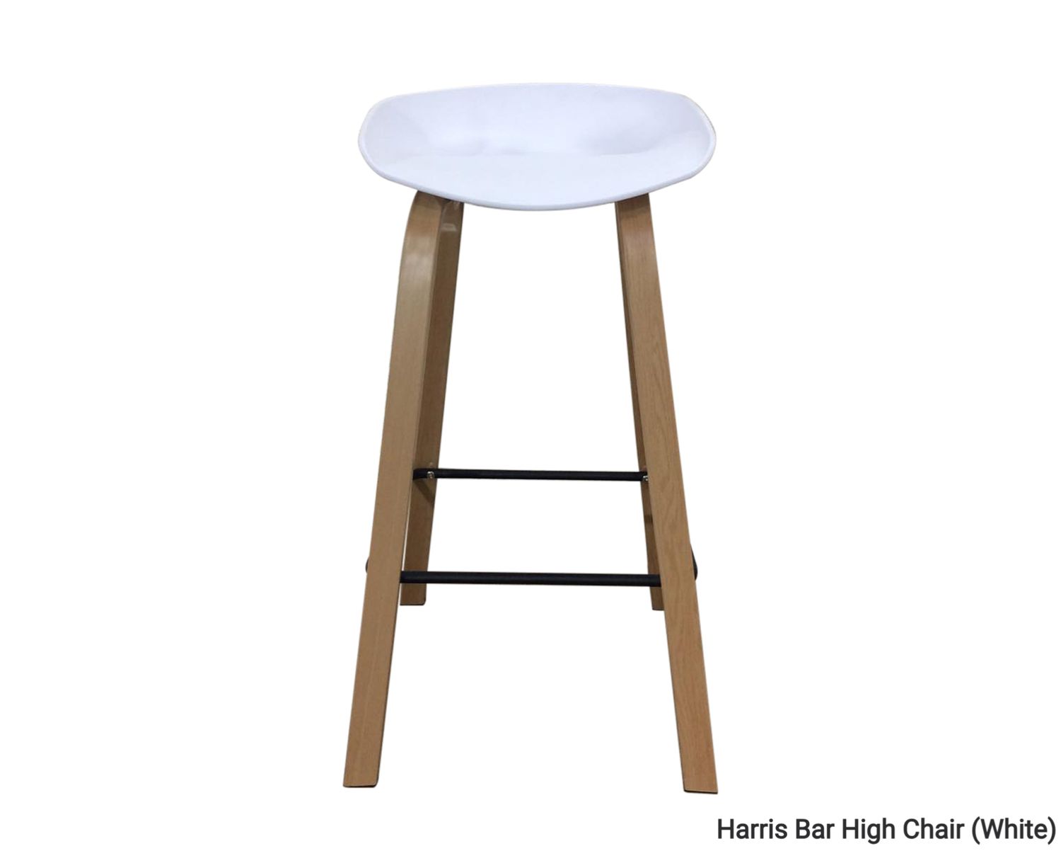 Ofix Harris Metal Bar High Chair (White, Dark Grey), Model no.:: Harris Bar High Chair (White)