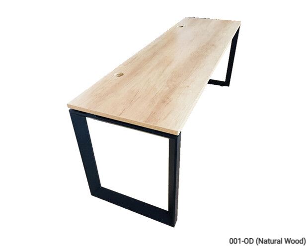 Ofix 001-OD (200x60) Office Table (Natural Wood, Brown Teakwood), Model: 001-OD (Natural Wood)