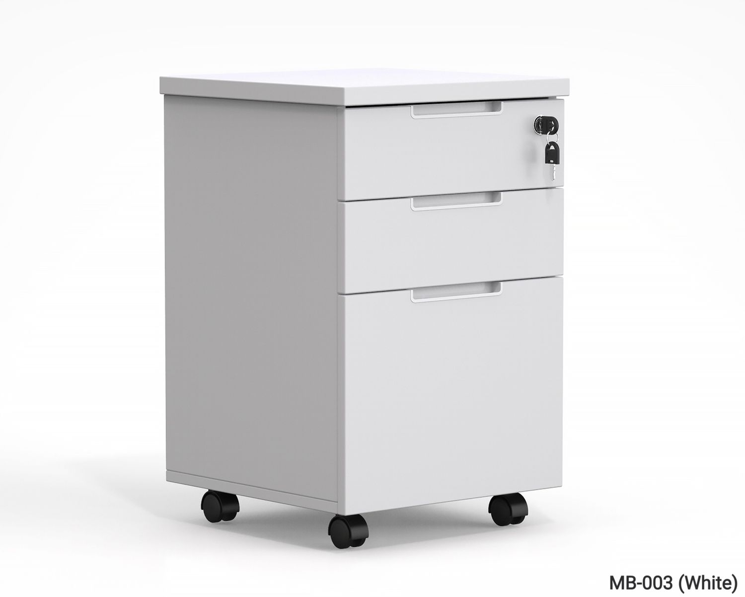 Ofix MB-003 / Mobile Pedestal 3 Drawer, Model: MB-003 (White) (Best Seller-Limited Stock)