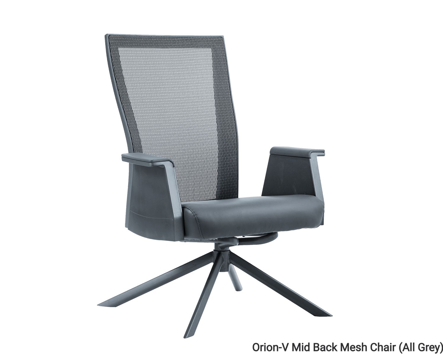 Ofix Orion-V Mid Back Mesh Chair (All Grey), Color:: Orion-V Mid Back Mesh Chair (All Grey)