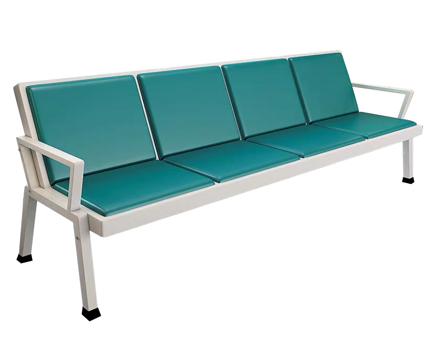 OFIX 3-Seater / 4-Seater  PU Steel Airport Gang Chair- (Green, Black)