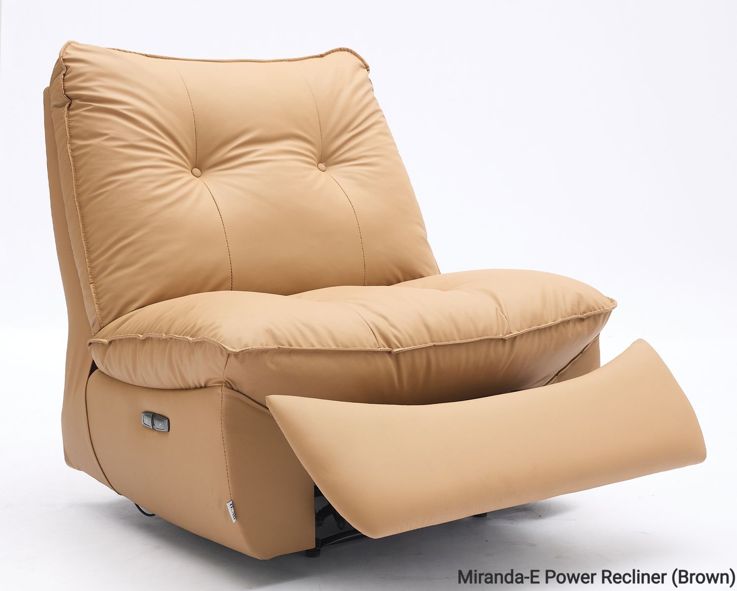 Flotti Miranda Scratch-Proof (Power Recliner, Power Recliner w/ Rocking &amp; Swivel) (Brown, Green), Model/ Color: Miranda-E Power Recliner (Brown)