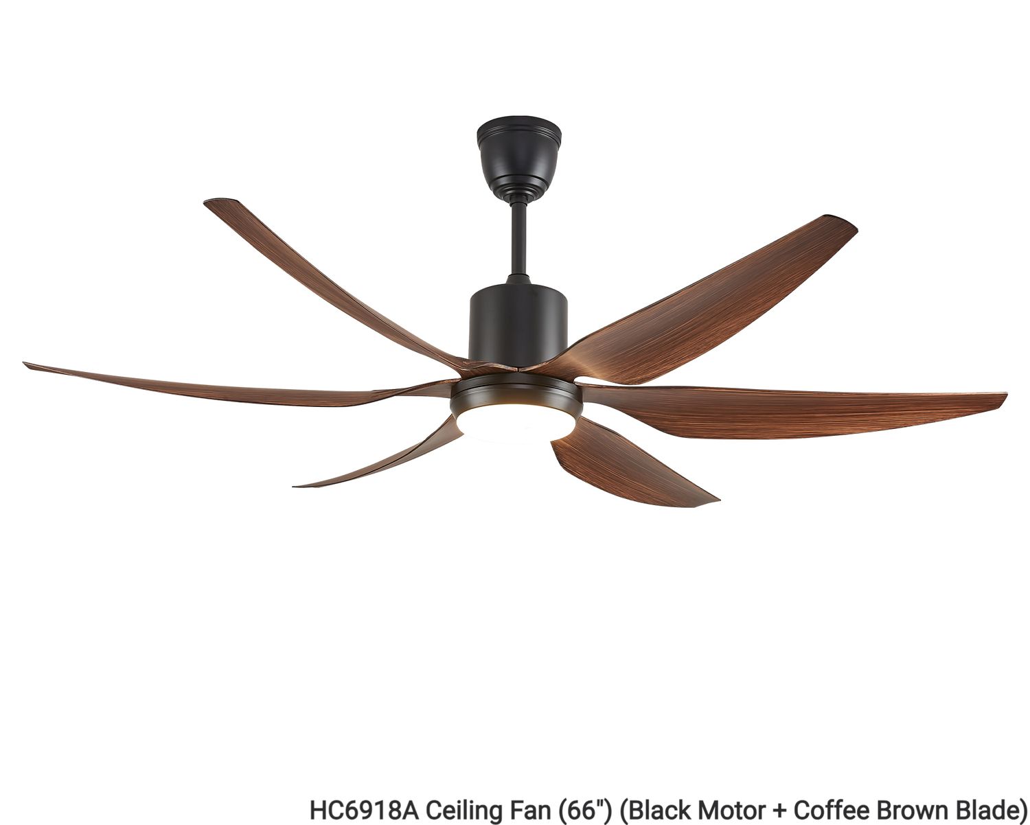 MYKE Ceiling Fan (66&quot;) (Coffee Brown) (2 yrs Warranty), Model/ Color: HC6918A Ceiling Fan (66&quot;) (Black Motor &amp; Coffee Brown Blade)
