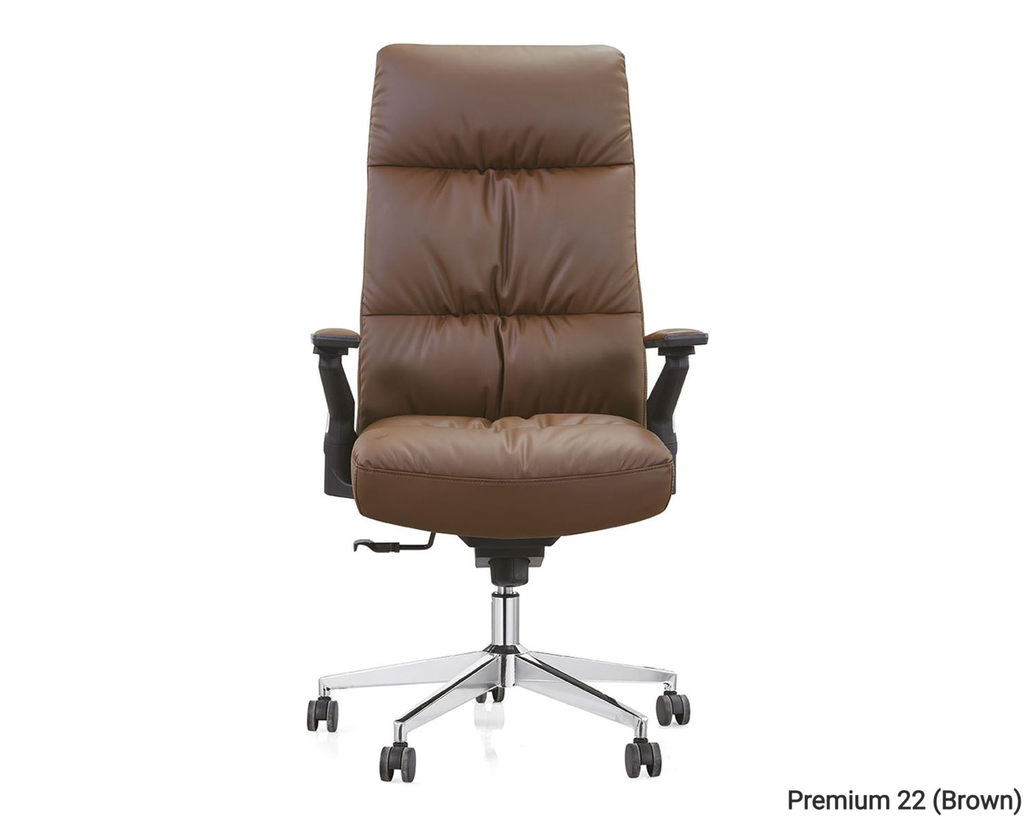 Ofix Premium 22 High Back PU Chair (Black, Brown), Model:: Premium 22 (Brown)