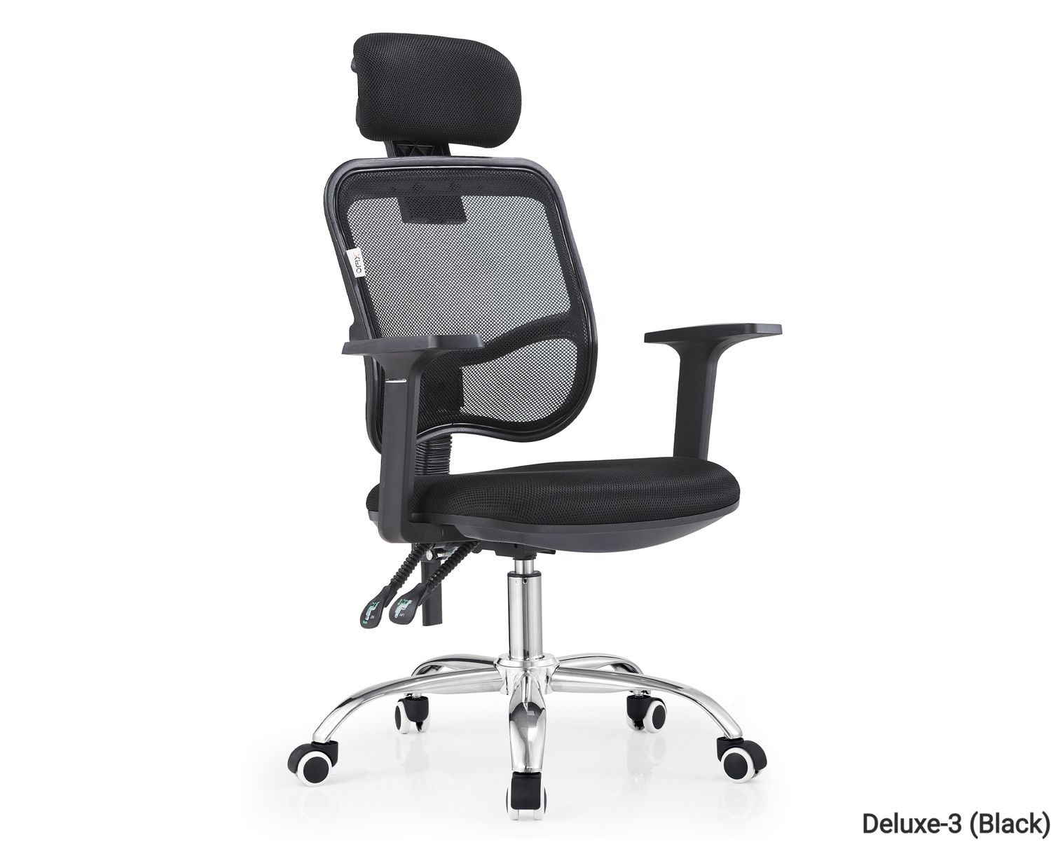 Ofix Deluxe-3 High Back Mesh Chair (Black, Grey), Color: Deluxe-3 (Black)
