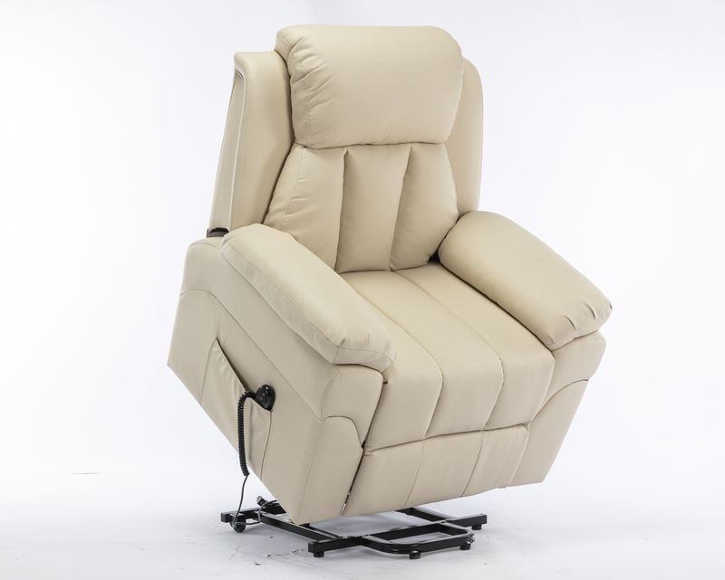 Flotti Prisca Lift-Recliner Electric Sofa (PU Beige, Velvet Grey, PU Black)