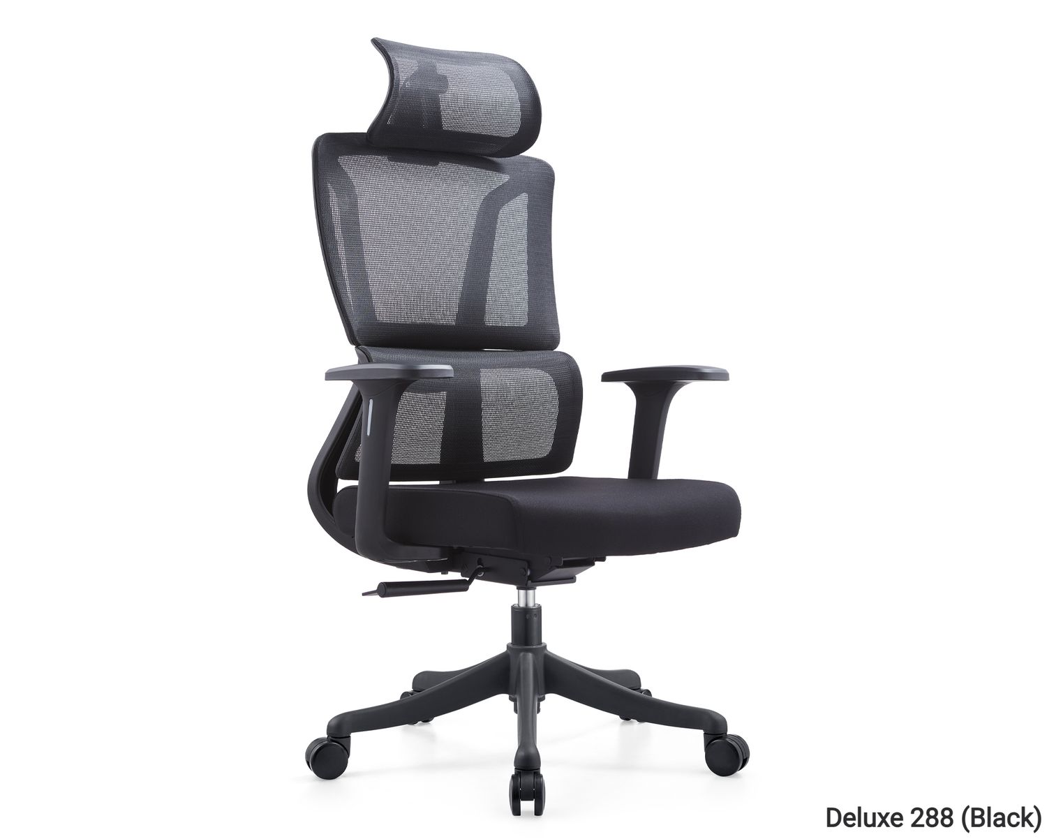 Ofix Deluxe 288 with Adjustable Headrest High Back Mesh Chair (Black), Model: Deluxe 288 (Black)
