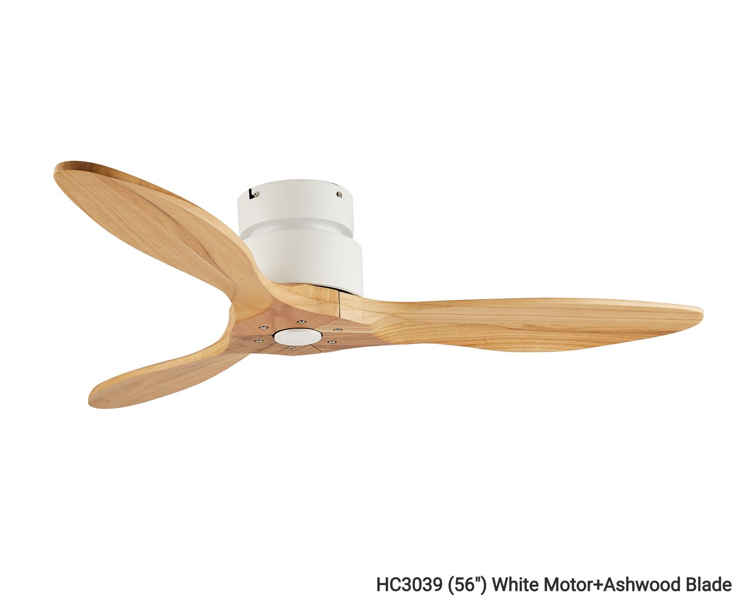 MYKE Ceiling Fan (56&quot;) (Ashwood, Teakwood) (No Lamp) (2 yrs Warranty), Model/ Color: HC3039 (56&quot;) White Motor+Ashwood Blade
