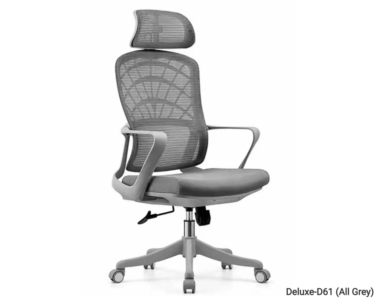 Ofix Deluxe-D61 High Back Mesh Chair (Grey), Model: Deluxe-D61 (All Grey)