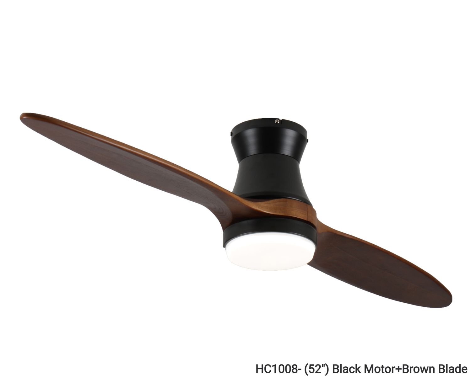 MYKE Ceiling Fan (52&quot;) (Brown) (2 yrs Warranty), Model/ Color: HC1008- (52&quot;) Black Motor+Brown Blade