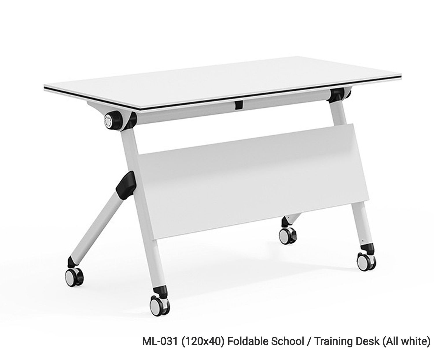 Ofix ML-031 (120x40, 120x60) Foldable School/Training Desk, Model: ML-031 (120x40) Foldable School / Training Desk (All white)