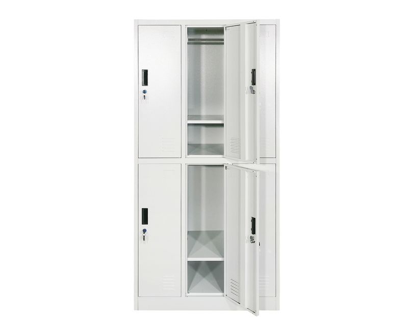Ofix 6-Door Steel Locker Cabinet (White, White+Dark Grey, Dark Grey)