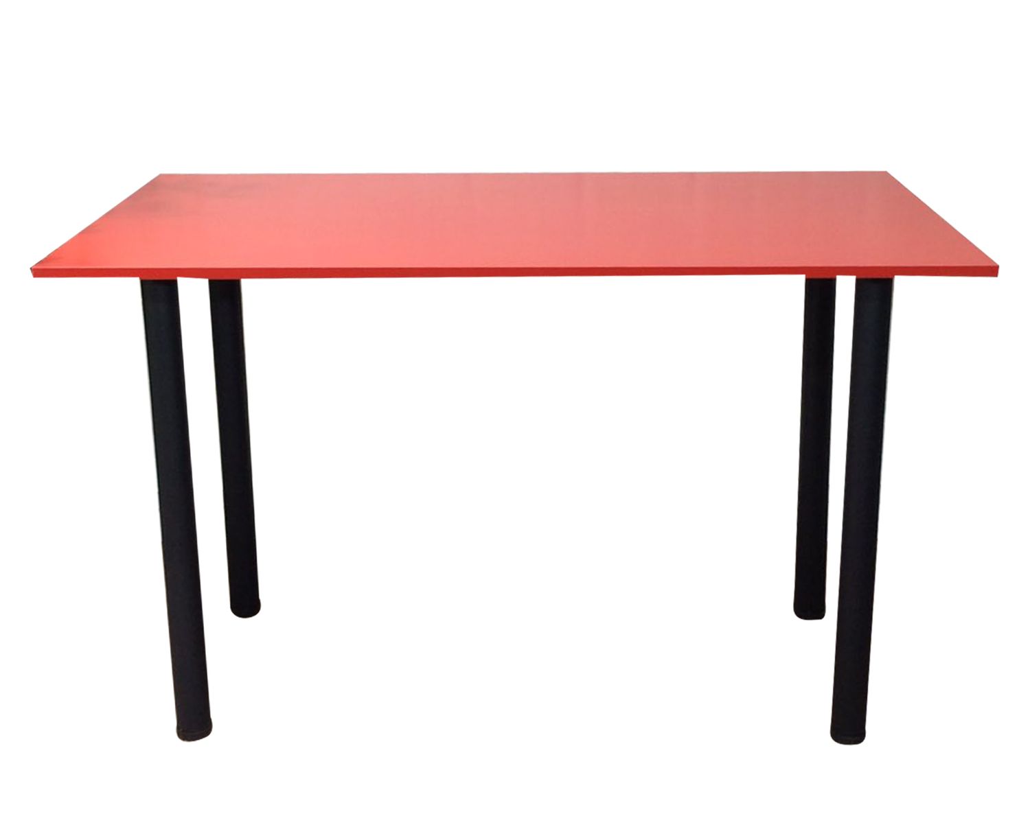 Ofix Desk 17 Desk w/ Round Base (Red Top) (120x60), Model: Desk-17 120x60 with Round Base (Black Frame / Red Top)
