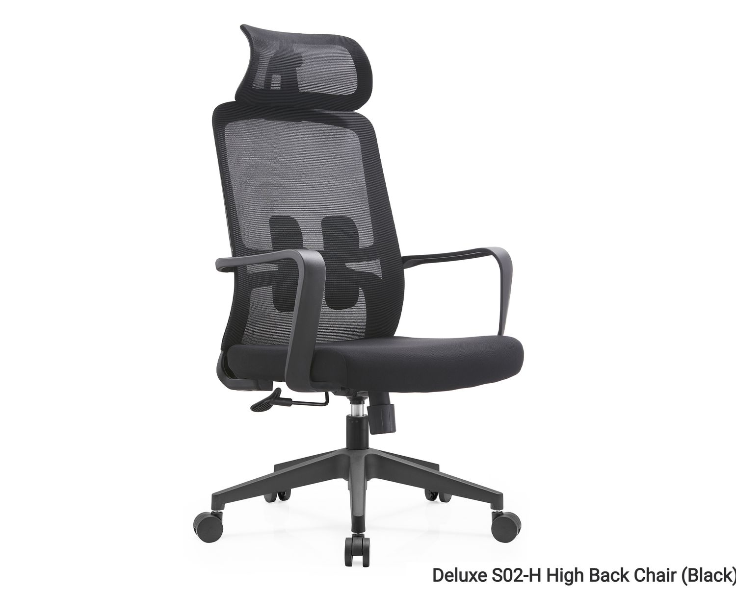 Ofix Deluxe S02-H High Back Molded Foam Chair (Black, Grey), Model: Deluxe S02-H High Back Chair (Black)