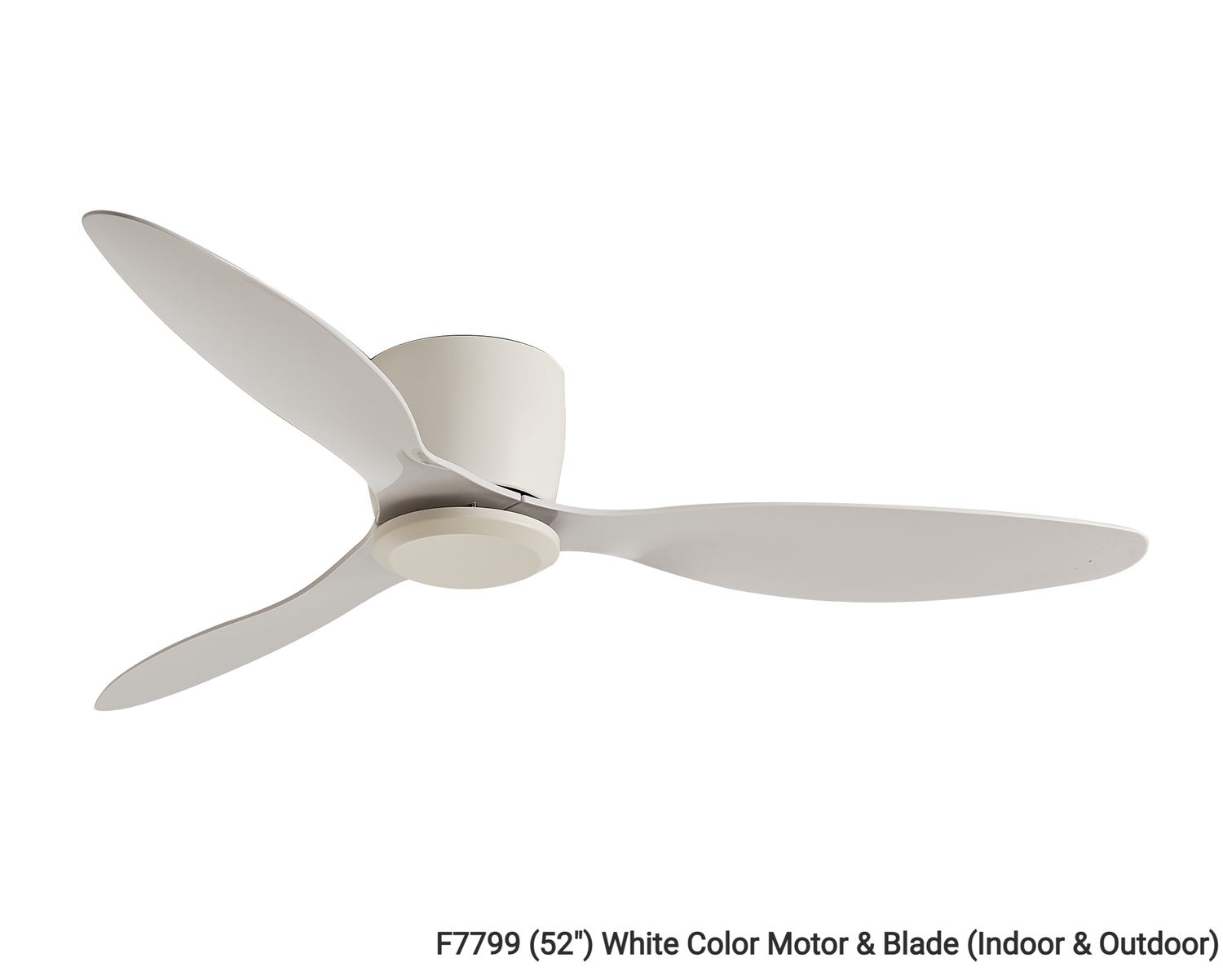 MYKE Ceiling Fan (Indoor &amp; Outdoor) (52&quot;) (White) (No Lamp) (2 yrs Warranty), Model/ Color: F7799 (52&quot;) White Color Motor &amp; Blade (Indoor &amp; Outdoor)