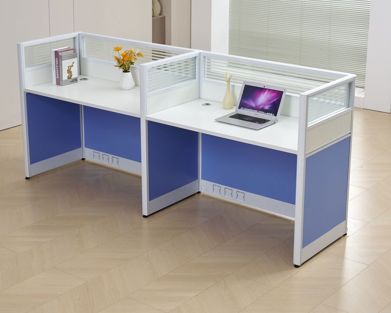 Ofix WS02 V2 2 Seaters Workstation Partition Cubicle (White+Blue) Ofix WS02 V2 2 Seaters Workstation Partition Cubicle (White+Blue)