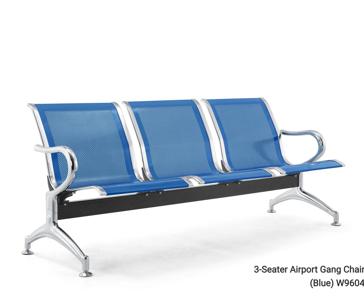 Ofix 3-Seater / 4-Seater / 5-Seater  Airport Gang Chair (Blue), Model: 3-Seater Airport Gang Chair (Blue) W9604