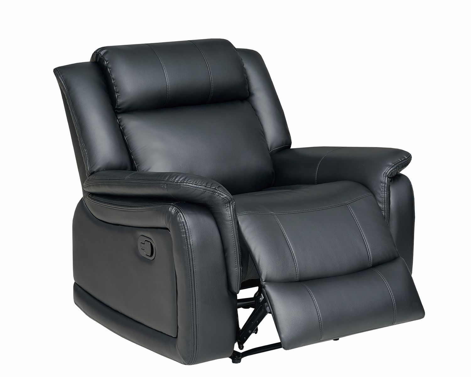 Flotti Giovanna 1-Seater PU Leather Gel (Manual Recliner) (Black)
