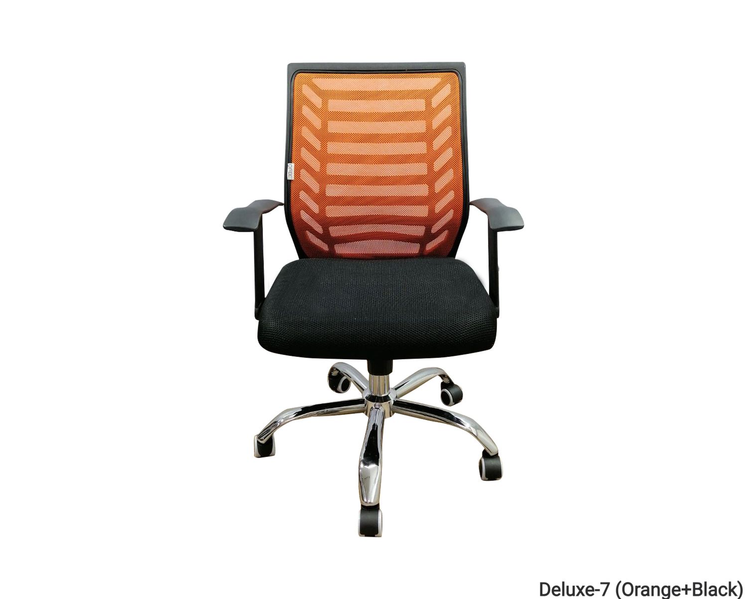 Ofix Deluxe-7 Mid Back Mesh Chair (Orange), Color: Deluxe-7 (Orange)