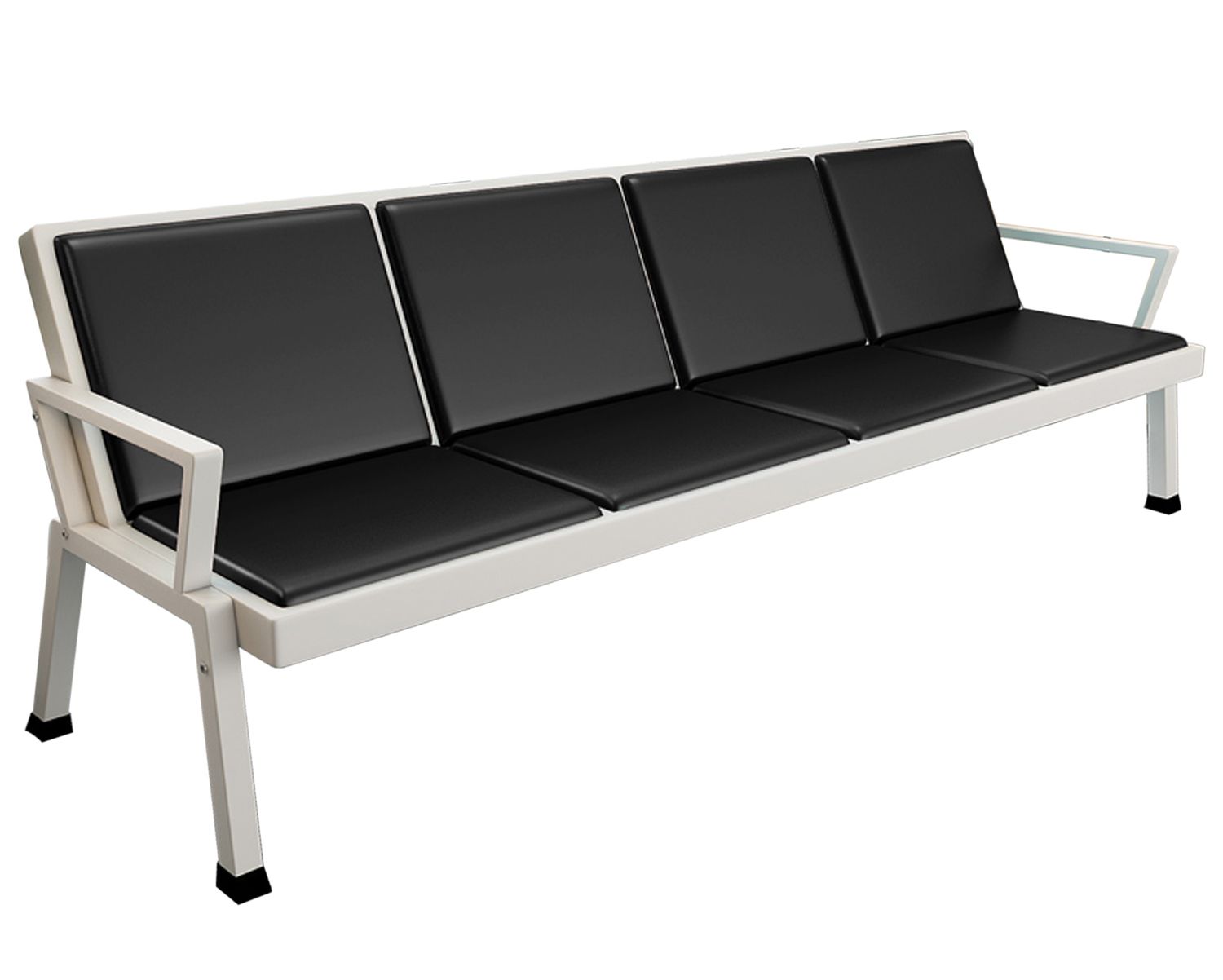 OFIX 3-Seater / 4-Seater  PU Steel Airport Gang Chair- (Green, Black)