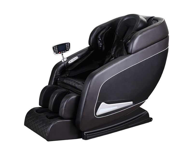 (Sale) Flotti Cinnamon Kinetic/Manipulator Massage Chair Large LCD Touch Screen HiFi Speaker 6 Massage Method Foot Roller Hip Kneading Lumbar &amp; Calf Heating Long S-Rail(Dents &amp; Faded Color of Leather)