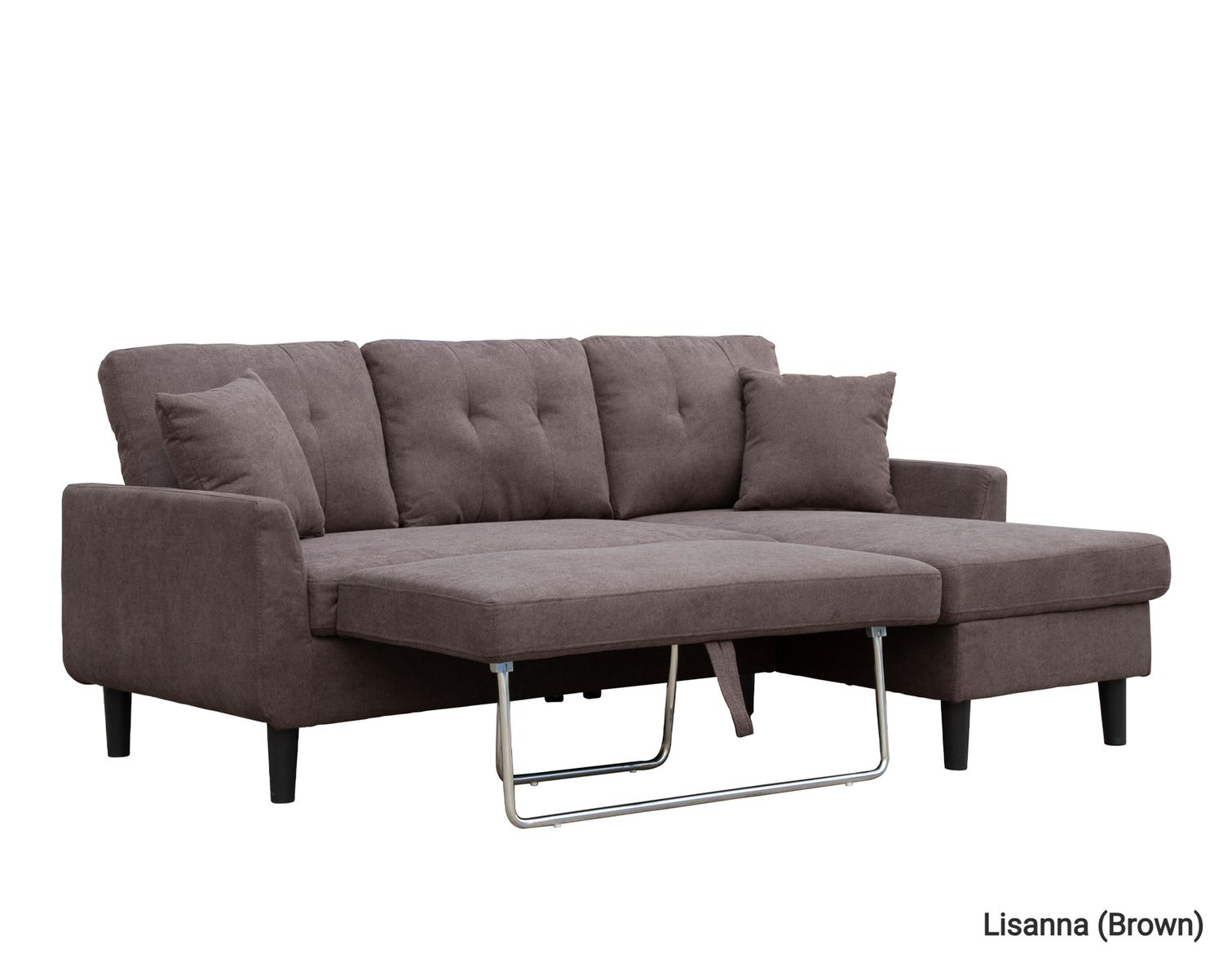 Flotti Lisanna L-Shape Sofa Bed (Brown, Grey), Color:: Lisanna (Brown)
