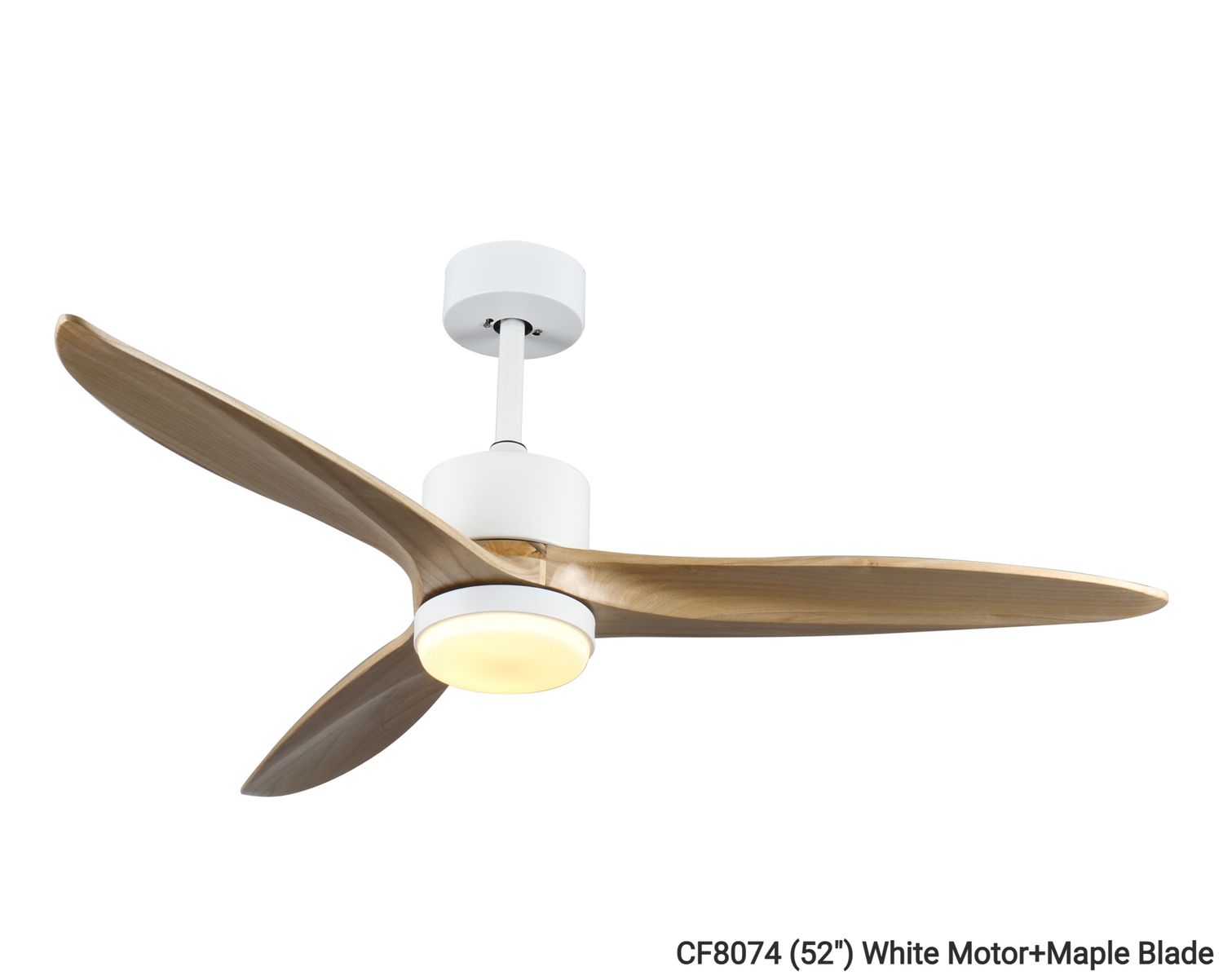 MYKE Ceiling Fan (Maple-52&quot; / Red Chesnut-60&quot;) (2 yrs Warranty), Color: CF8074 (52&quot;) White Motor+Maple Blade