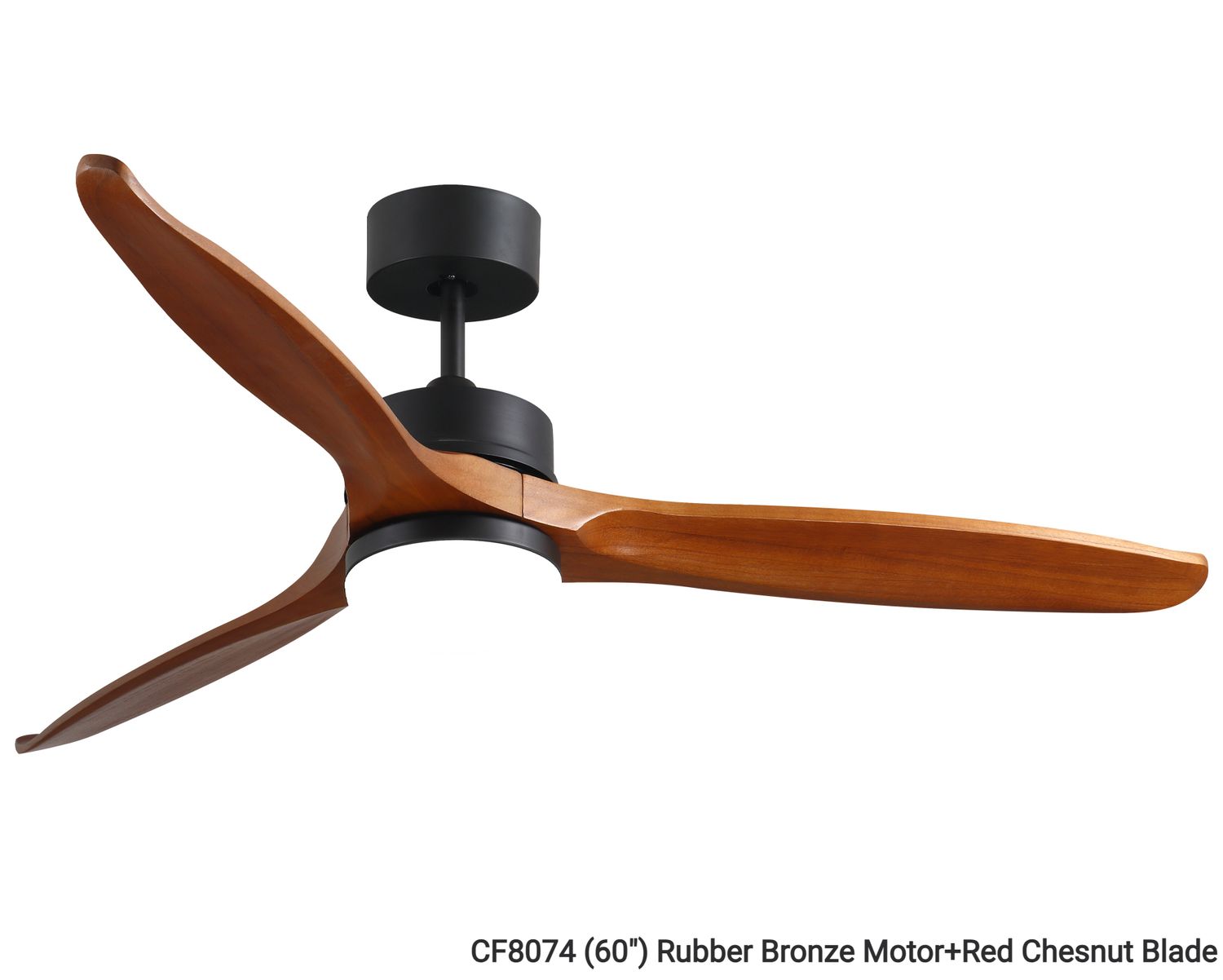 MYKE Ceiling Fan (Red Chesnut-60&quot;) (2 yrs Warranty), Color: CF8074 (60&quot;) Rubber Bronze Motor+Red Chesnut Blade