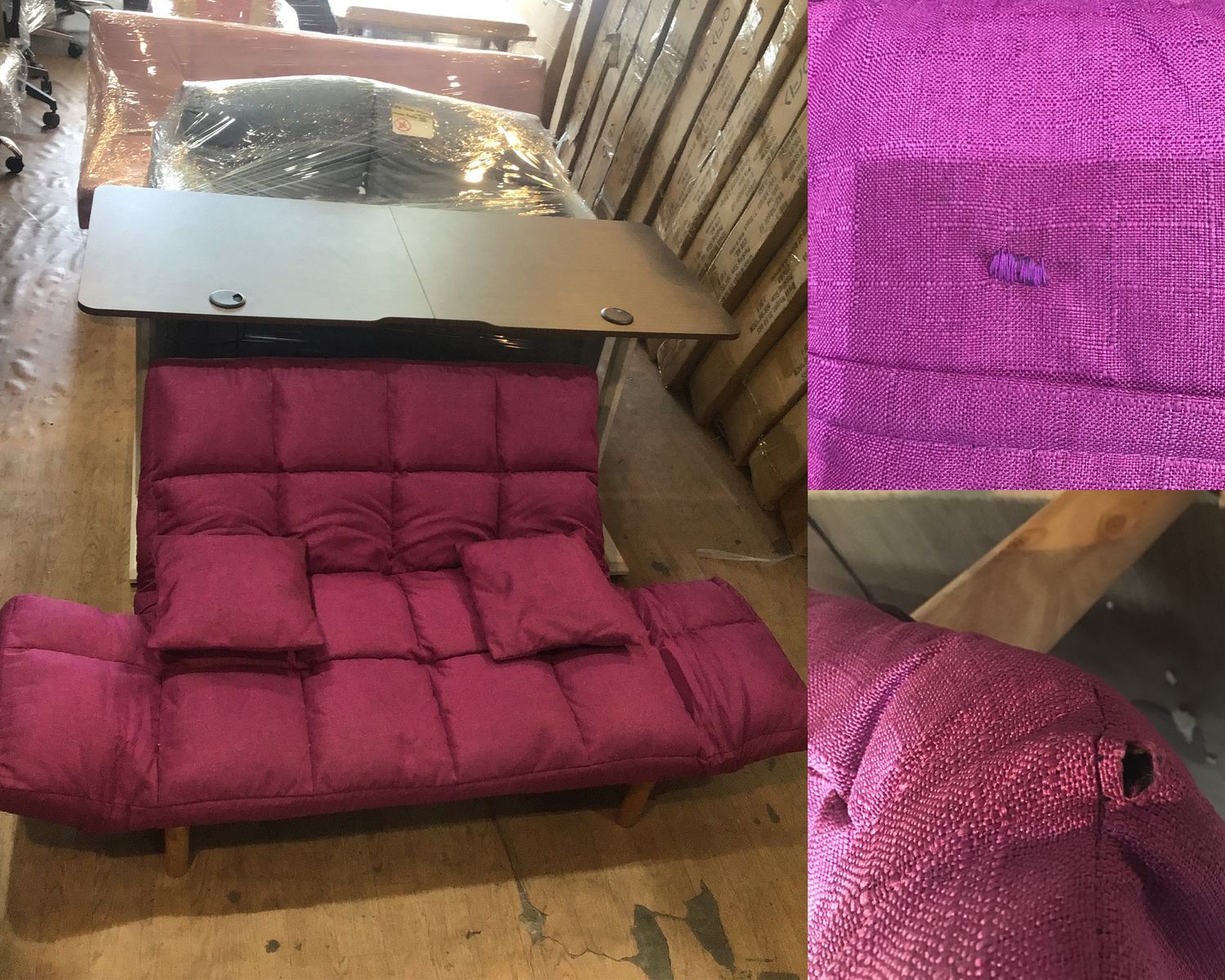 (Sale) Flotti Crysta Floor/Sofa Bed (Pink) (Stitches &amp; Torn), Color: 091525AL-A Crysta Floor/Sofa Bed (Pink) (SALE)