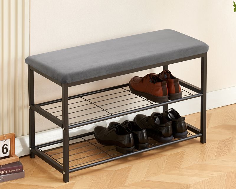 Ofix Penn Shoe Bench (60*32, 80*32, 100*32) (Black, Grey) Ofix Penn Shoe Bench (60*32, 80*32, 100*32) (Black, Grey)