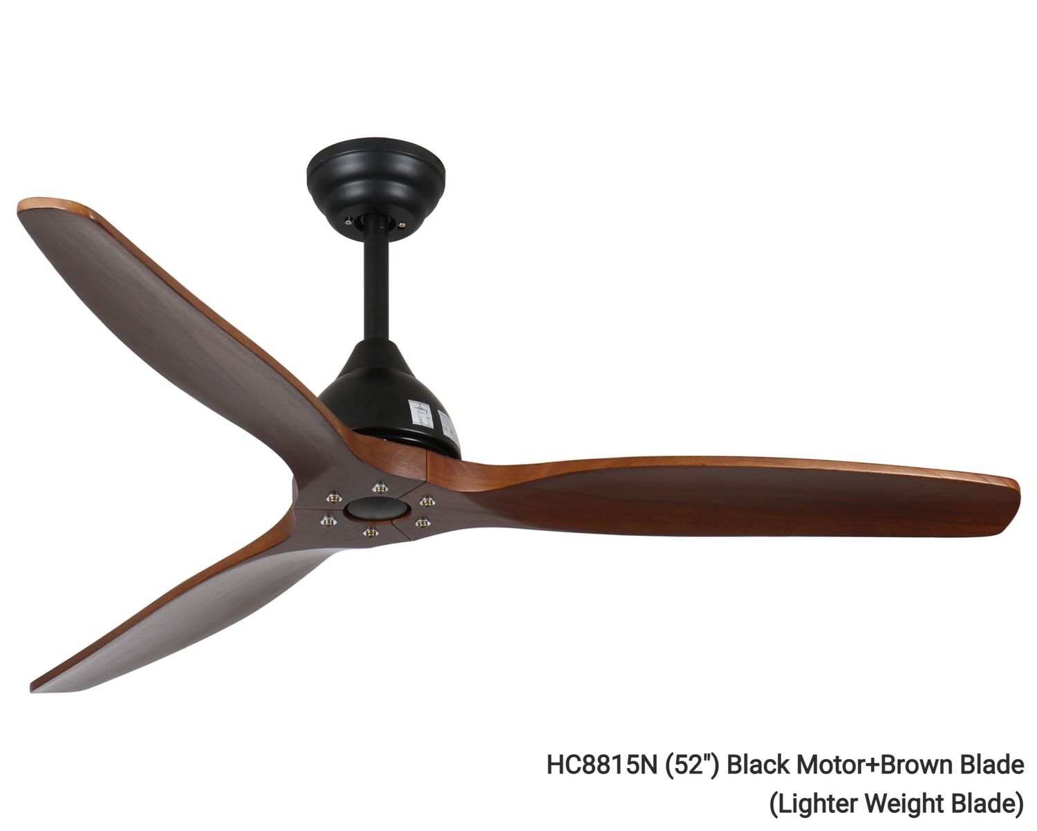 MYKE Ceiling Fan (52&quot;) (Brown) (No Lamp) (2 yrs Warranty), Color/ Size: HC8815N (52&quot;) Black Motor+Brown Blade (Lighter Weight Blade) (SOLD OUT, PRE-ORDER FOR MID OCTOBER)