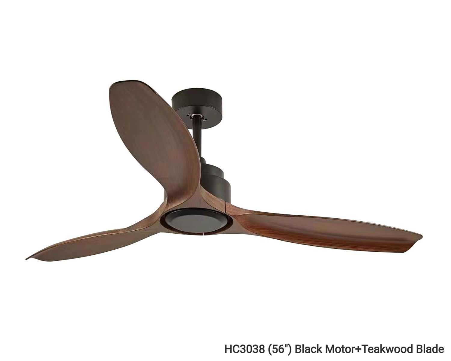 MYKE Ceiling Fan (Teakwood-56") (No Lamp) (2 yrs Warranty) MYKE Ceiling Fan (Teakwood-56") (No Lamp) (2 yrs Warranty), Model/ Color: HC3038 (56") Black Motor+Teakwood Blade, Add-Ons: None