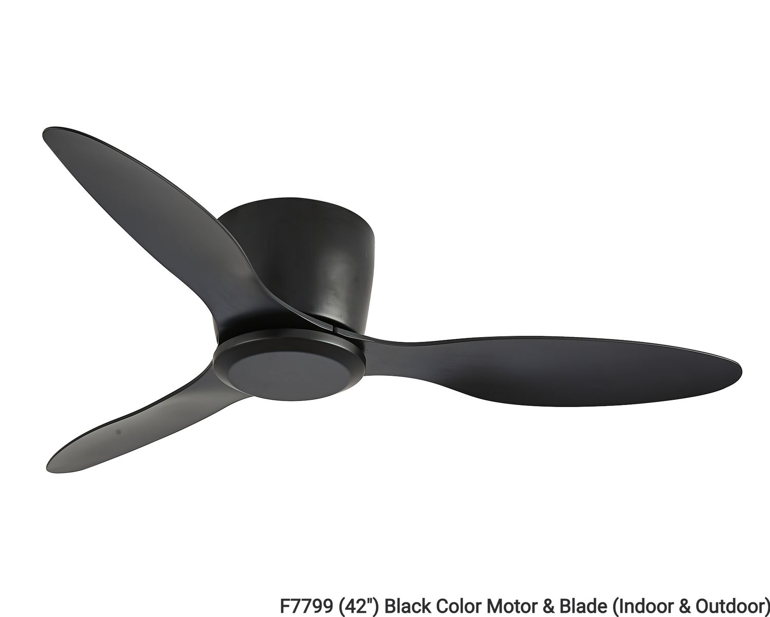 MYKE Ceiling Fan (Indoor & Outdoor) (42", 52") (Black, White) (No Lamp) (2 yrs Warranty) MYKE Ceiling Fan (Indoor & Outdoor) (42", 52") (Black, White) (No Lamp) (2 yrs Warranty), Model/ Color: F7799 (42") Black Color Motor & Blade (Indoor & Outdoor)