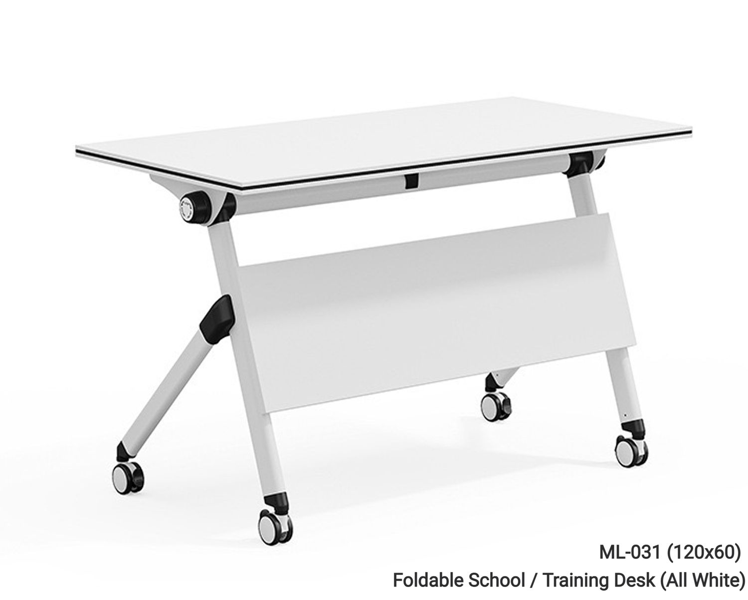 Ofix ML-031 (120x40, 120x60) Foldable School/Training Desk Ofix ML-031 (120x40, 120x60) Foldable School/Training Desk, Model: ML-031 (120*60) Foldable School / Training Desk (All White)