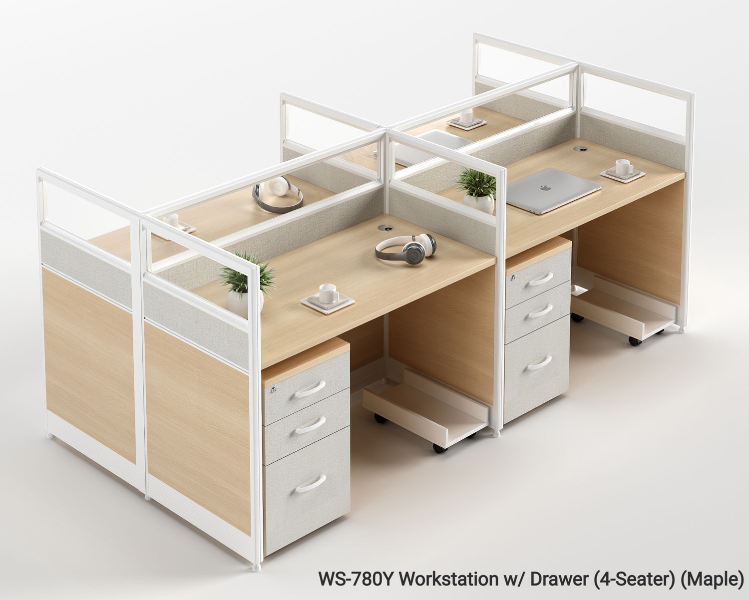 Ofix WS-780 4-Seater Workstation Partition Cubicle w/ Drawer (Maple, Blue) Ofix WS-780 4-Seater Workstation Partition Cubicle w/ Drawer (Maple, Blue), Model: WS-780Y Workstation w/ Drawer (4-Seater) (Maple) (SOLD OUT, PRE-ORDER FOR EARLY NOVEMBER)