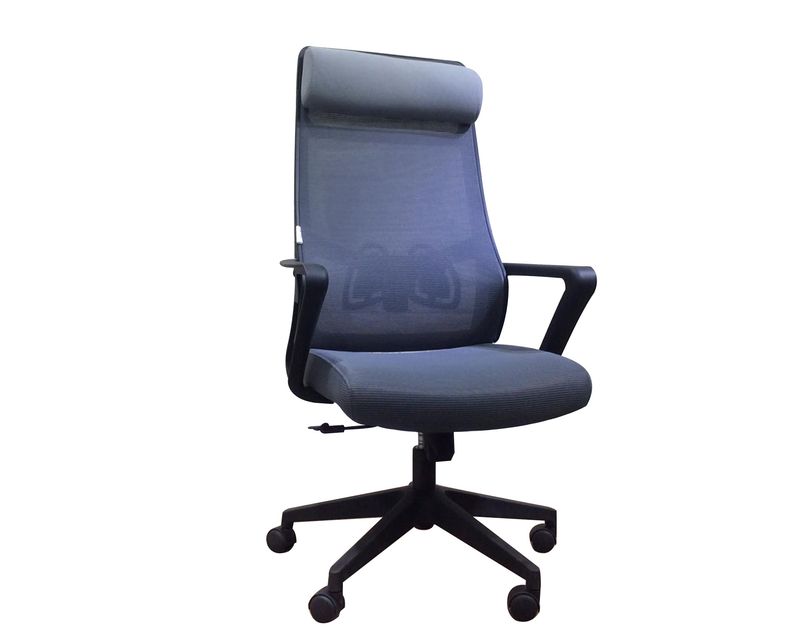 Ofix Korean-S91 High Back Mesh Chair (Grey, Black)