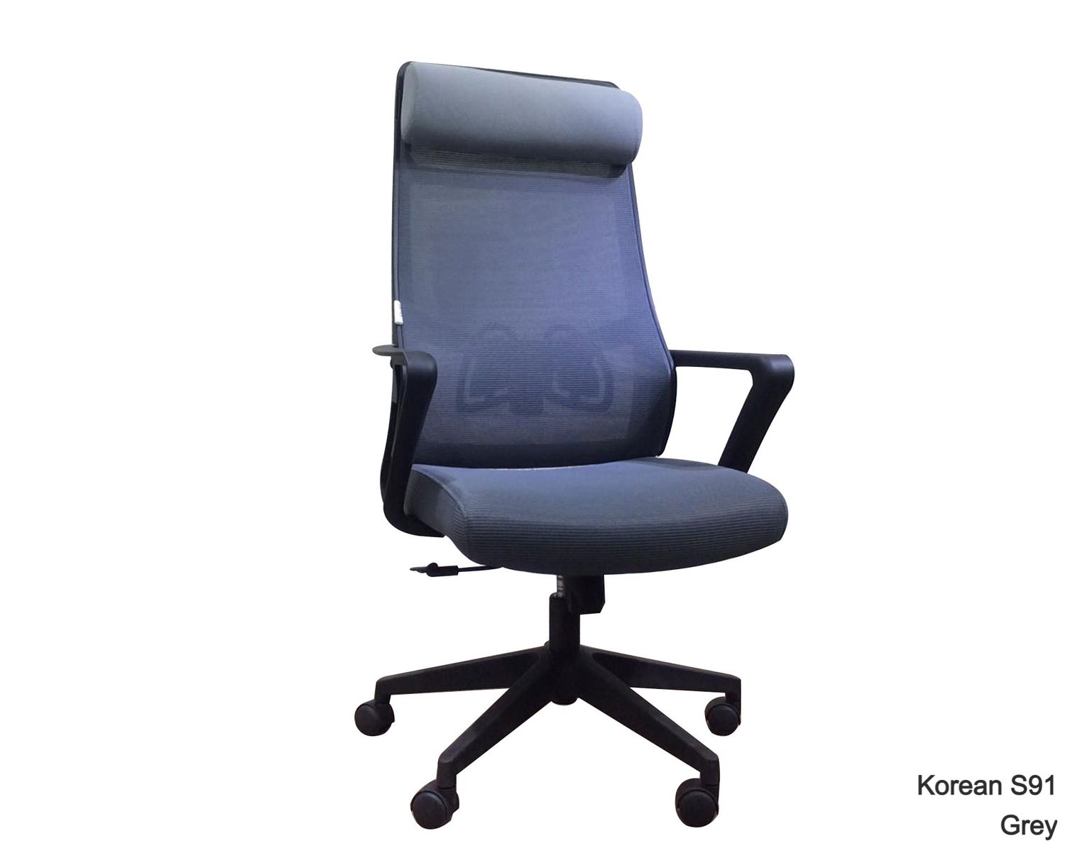 Ofix Korean-S91 High Back Mesh Chair (Grey, Black), Color: Korean-S91 (Grey)